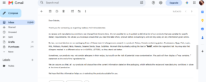 Cadbury email reply
